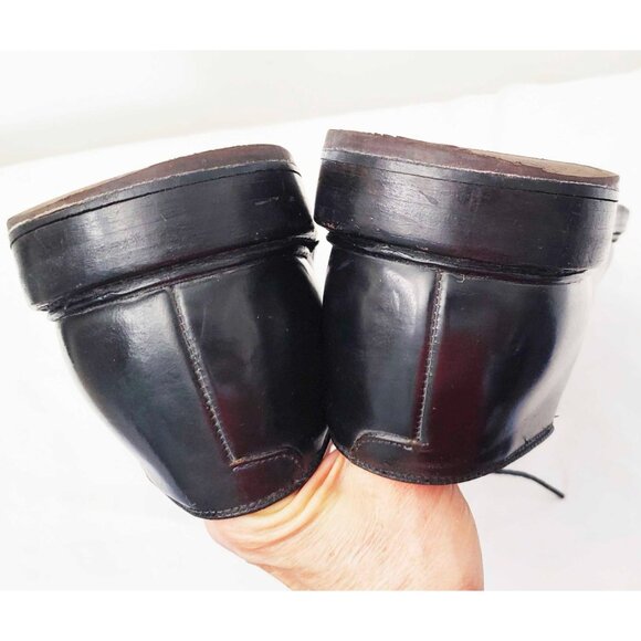 Allen Edmonds Mens Black Leeds Shell Cordovan Derby Dress Shoe 11.5 B - Picture 9 of 12